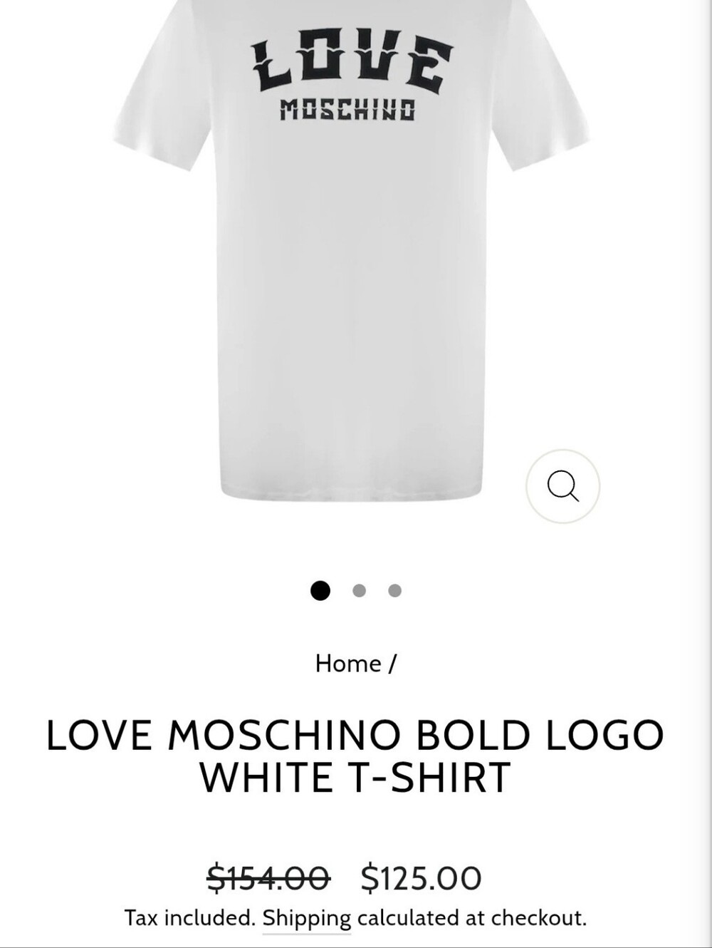 Moschino White T‑Shirt with Black 'LOVE MOSCHINO' Graphic